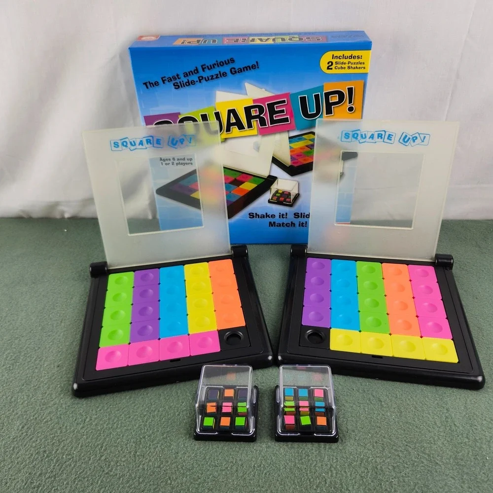 Square Up! Slide Puzzle Game MindWare Replicate the Cube COMPLETE